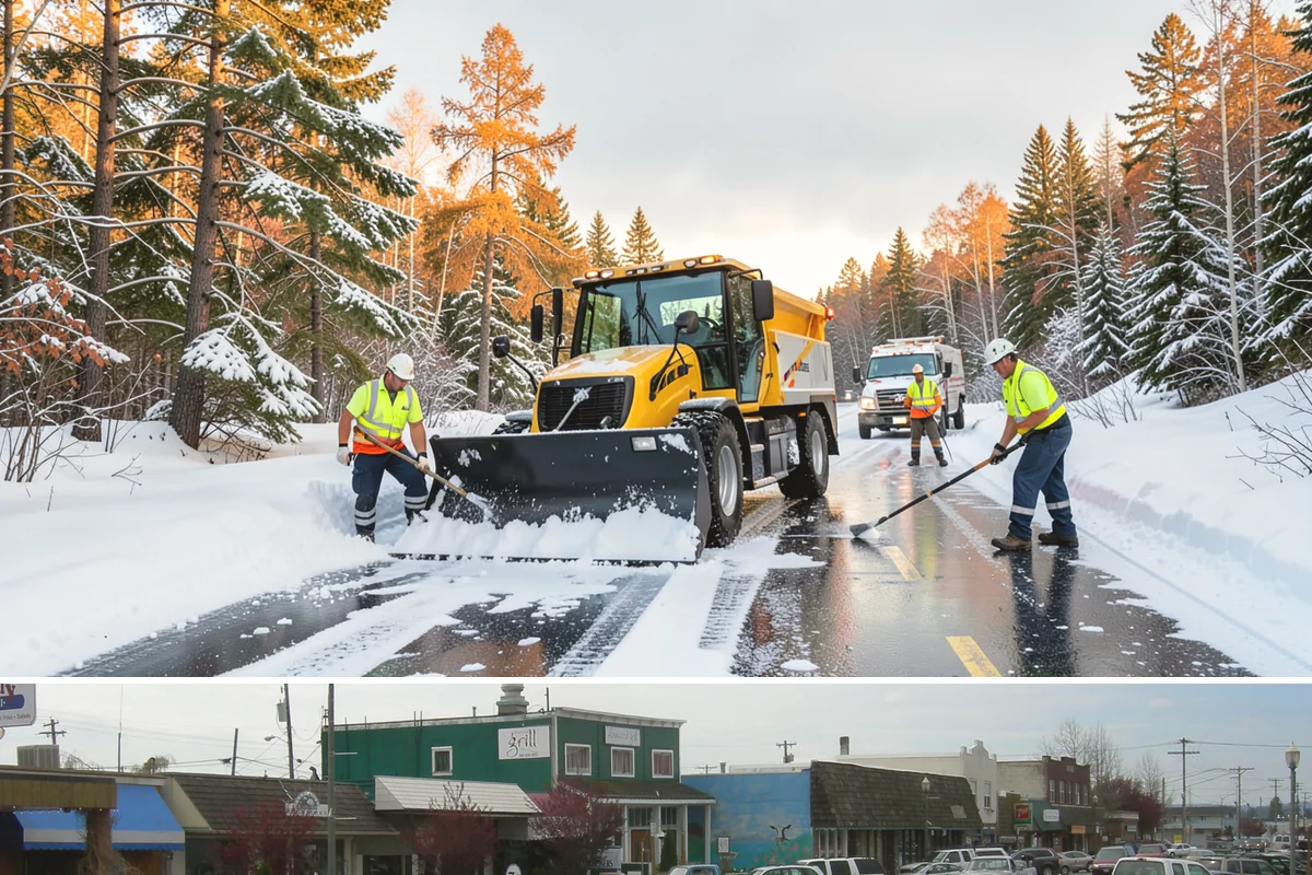 Shopping Center Deicing in Stanwood, Snohomish County, WA - Service runs through the winter retail season, intensifying on freezing-rain days that overlap with weekend and holiday shopping...