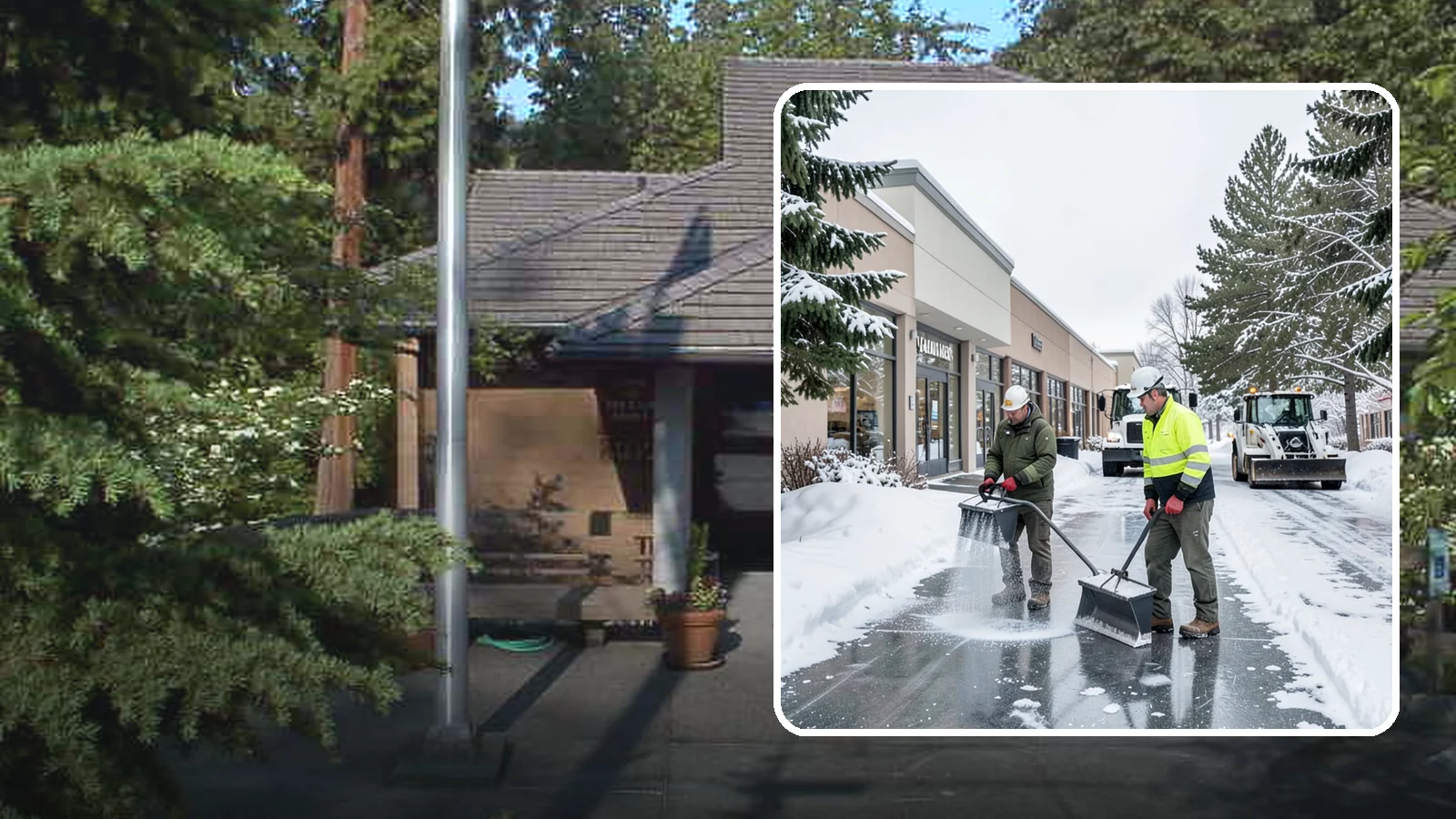 Shopping Center Deicing in Yarrow Point, King County, WA - Deicing for shopping centers that keeps multi-tenant walkways, storefront aprons, and common areas safe across an entire retail...