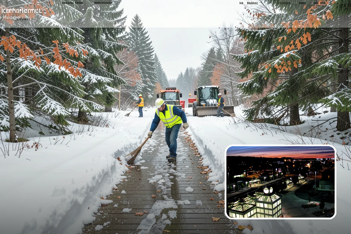 Shopping Center Parking Lot Snow Removal in Auburn, King County, WA - Every tenant's storefront stays reachable across the shared lot