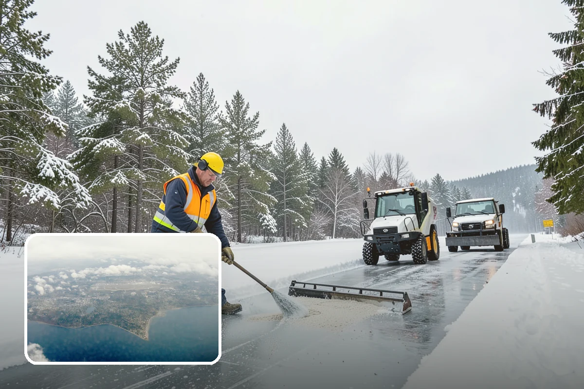 Shopping Center Parking Lot Snow Removal in Burien, King County, WA - Every tenant's storefront stays reachable across the shared lot