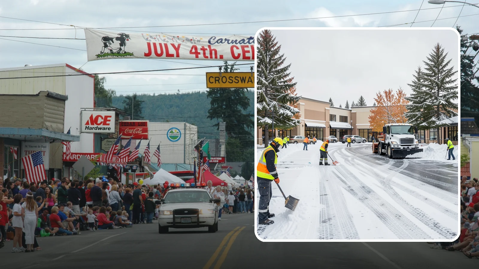 Shopping Center Parking Lot Snow Removal in Carnation, King County, WA - We clear large multi-tenant shopping center lots so Western Washington shoppers reach every storefront through winter.