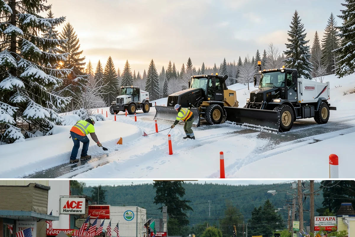 Shopping Center Parking Lot Snow Removal in Carnation, King County, WA - Shopping center lots in Western Washington face the highest snow disruption from late November through February, covering the...