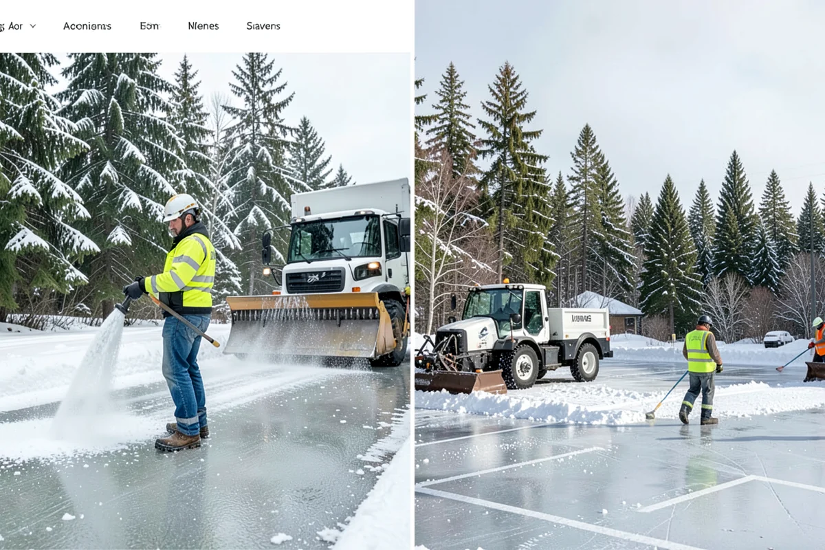 Shopping Center Parking Lot Snow Removal in Concrete, Skagit County, WA - Map tenant storefronts, drive aisles, and crosswalk connections