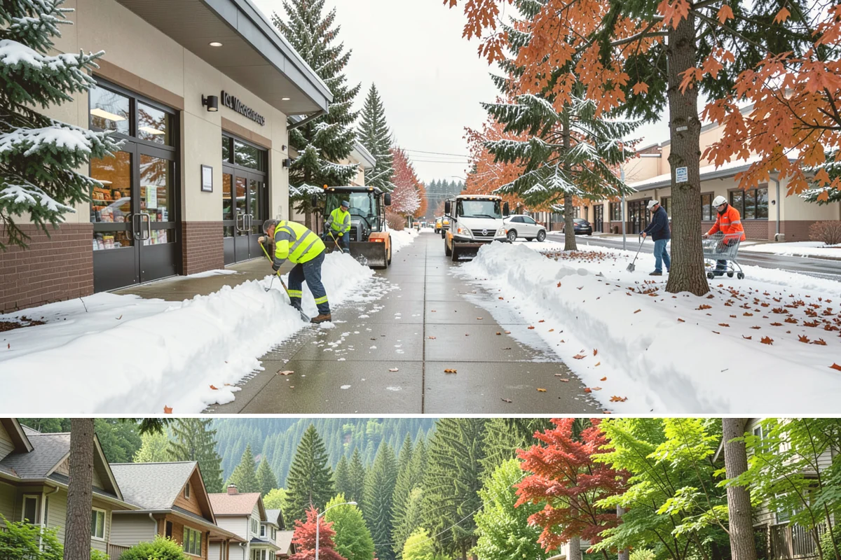 Shopping Center Parking Lot Snow Removal in Darrington, Snohomish County, WA - Shopping center lots in Western Washington face the highest snow disruption from late November through February, covering the...