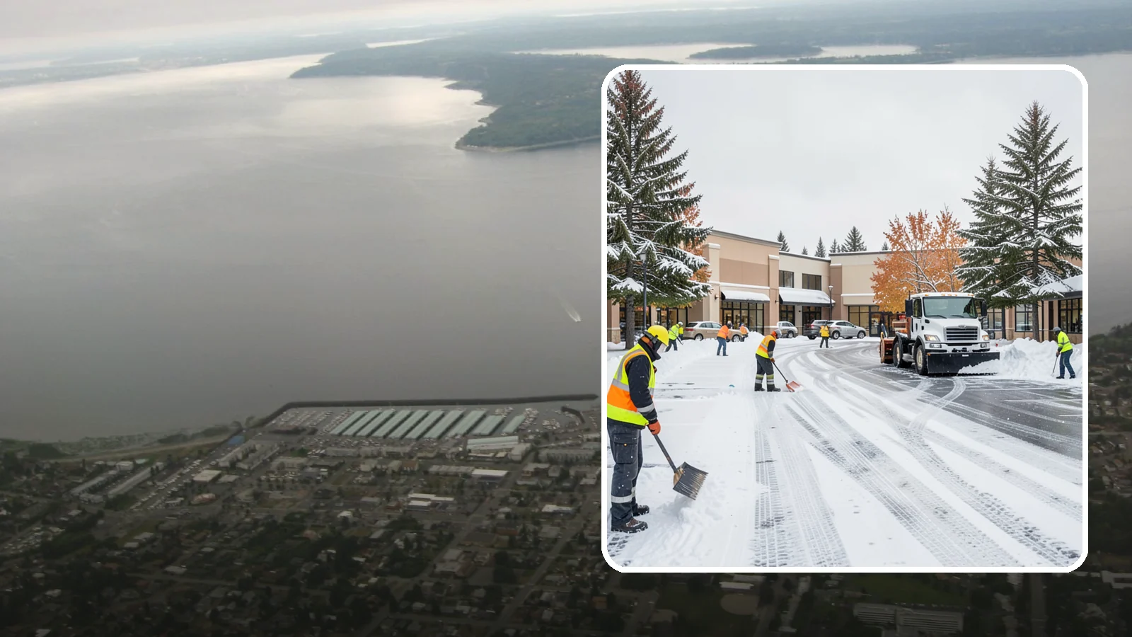 Shopping Center Parking Lot Snow Removal in Des Moines, King County, WA - We clear large multi-tenant shopping center lots so Western Washington shoppers reach every storefront through winter.