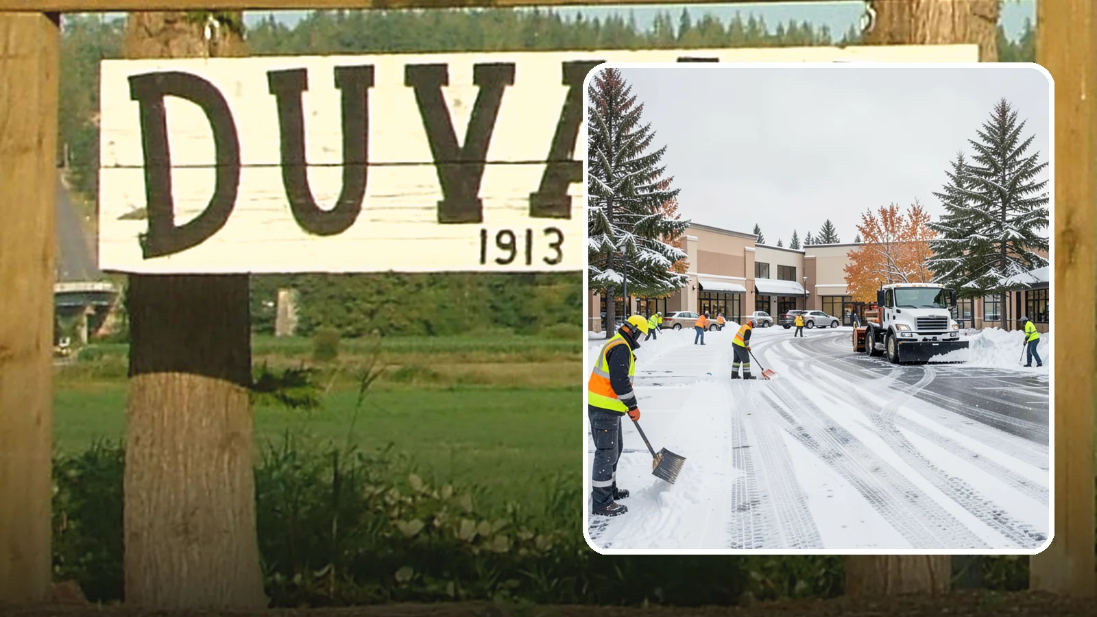 Shopping Center Parking Lot Snow Removal in Duvall, King County, WA - We clear large multi-tenant shopping center lots so Western Washington shoppers reach every storefront through winter.