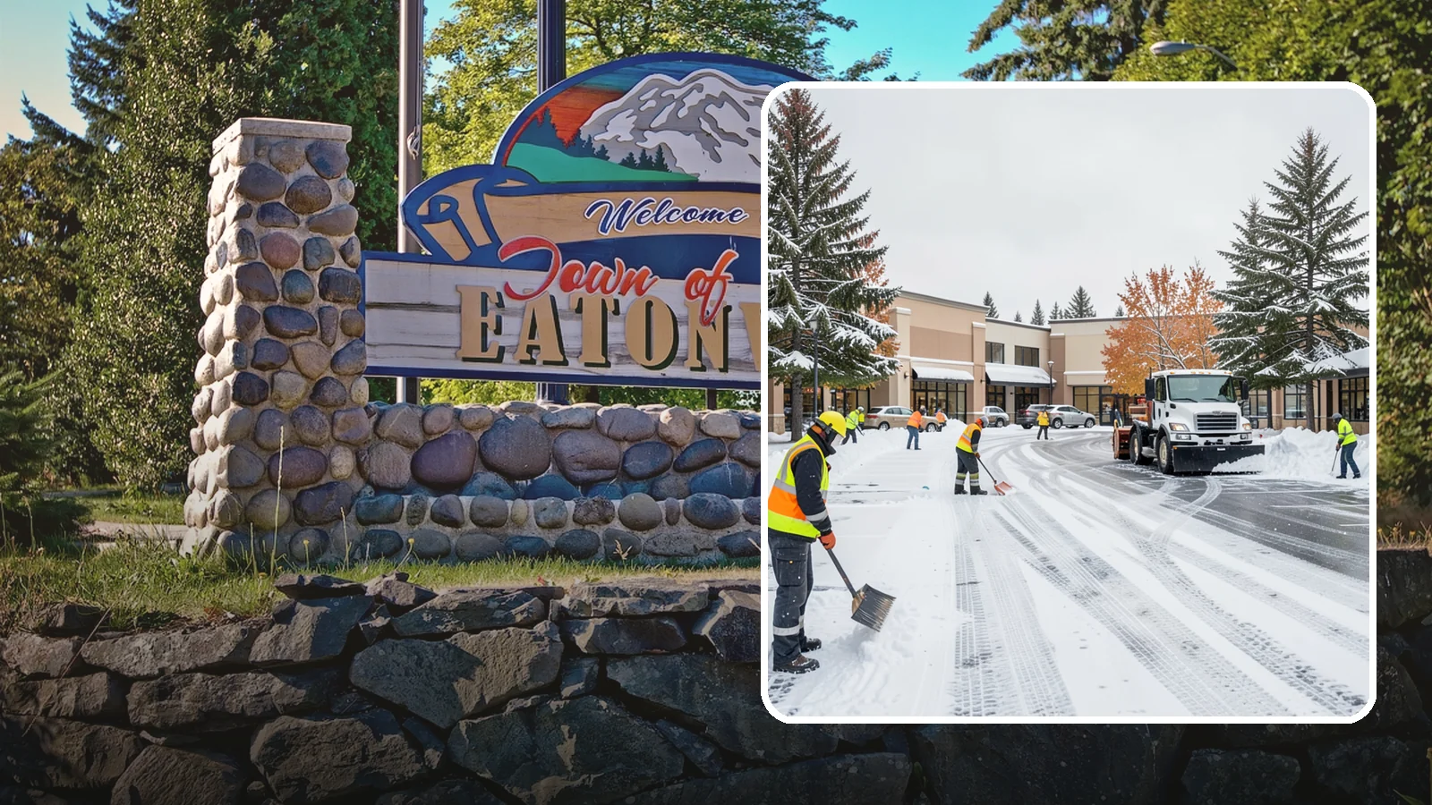 Shopping Center Parking Lot Snow Removal in Eatonville, Pierce County, WA - We clear large multi-tenant shopping center lots so Western Washington shoppers reach every storefront through winter.