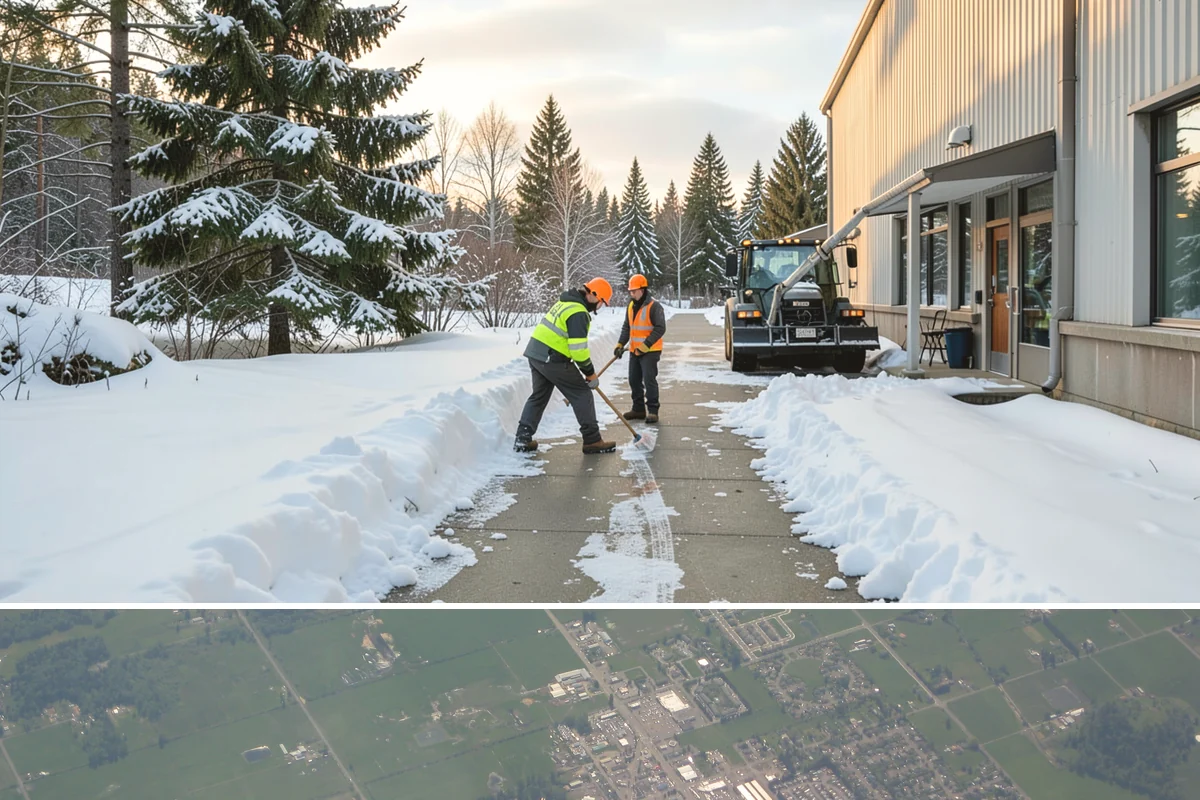 Shopping Center Parking Lot Snow Removal in Enumclaw, King County, WA - Shopping center lots in Western Washington face the highest snow disruption from late November through February, covering the...
