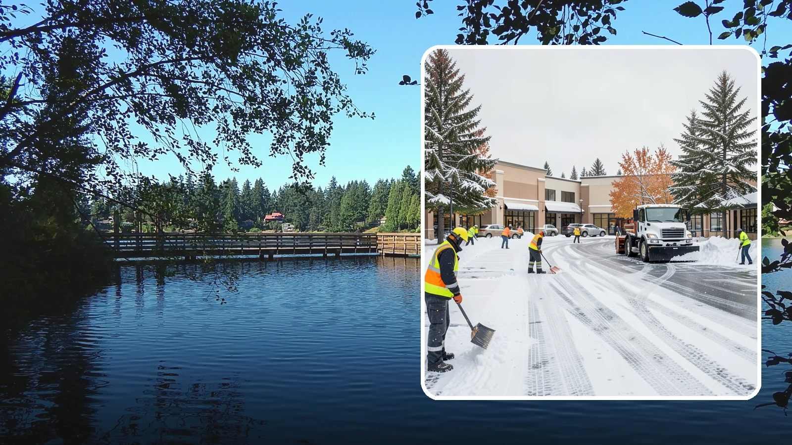 Shopping Center Parking Lot Snow Removal in Federal Way, King County, WA - We clear large multi-tenant shopping center lots so Western Washington shoppers reach every storefront through winter.