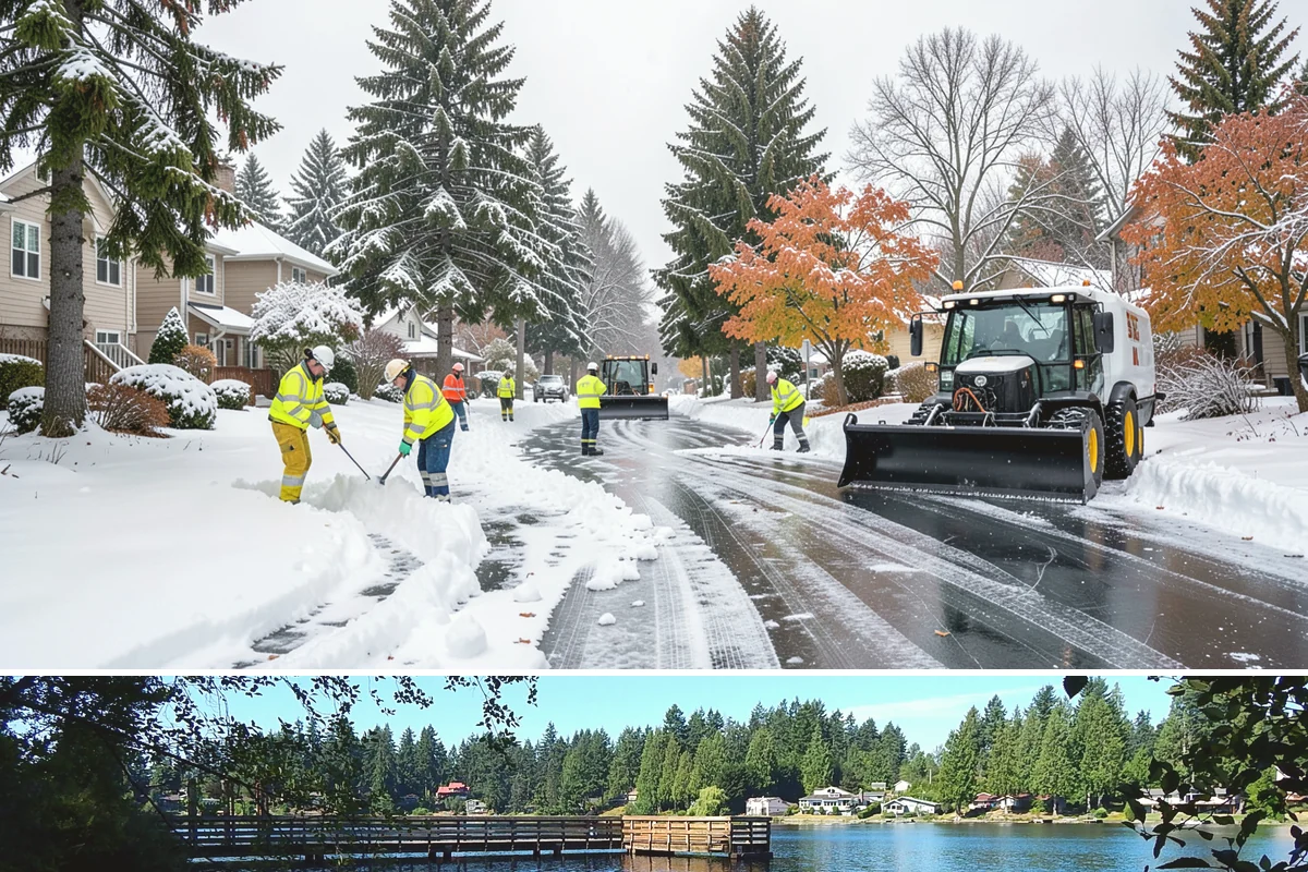 Shopping Center Parking Lot Snow Removal in Federal Way, King County, WA - Shopping center lots in Western Washington face the highest snow disruption from late November through February, covering the...