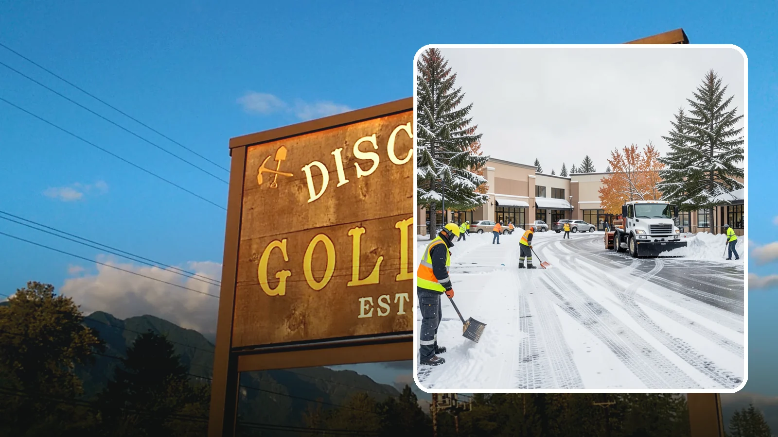 Shopping Center Parking Lot Snow Removal in Gold Bar, Snohomish County, WA - We clear large multi-tenant shopping center lots so Western Washington shoppers reach every storefront through winter.