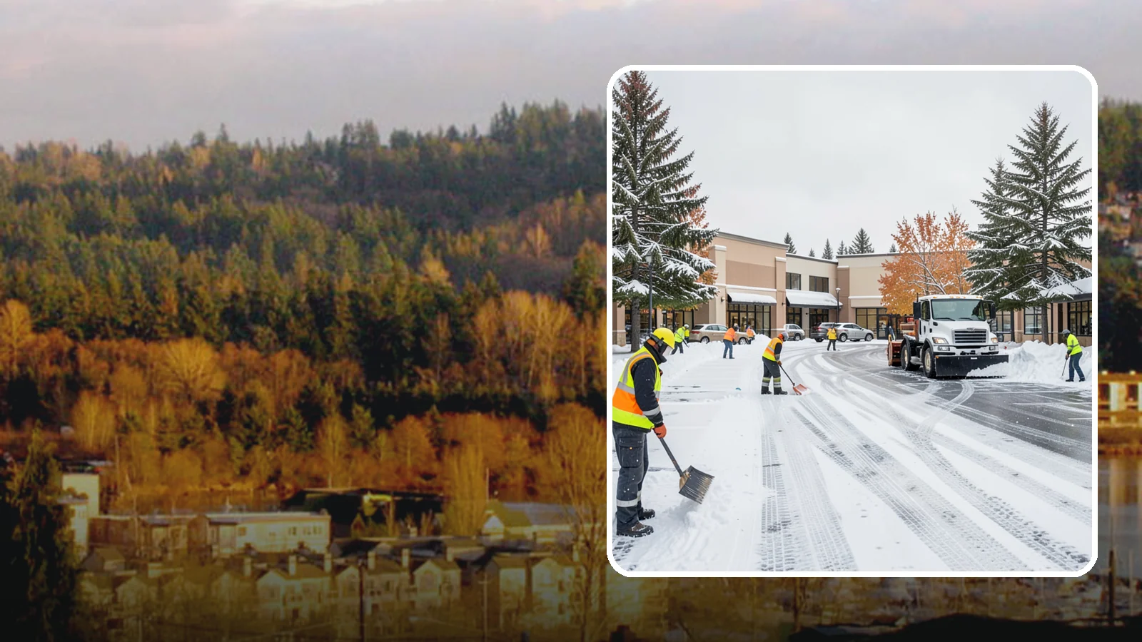 Shopping Center Parking Lot Snow Removal in Kenmore, King County, WA - We clear large multi-tenant shopping center lots so Western Washington shoppers reach every storefront through winter.