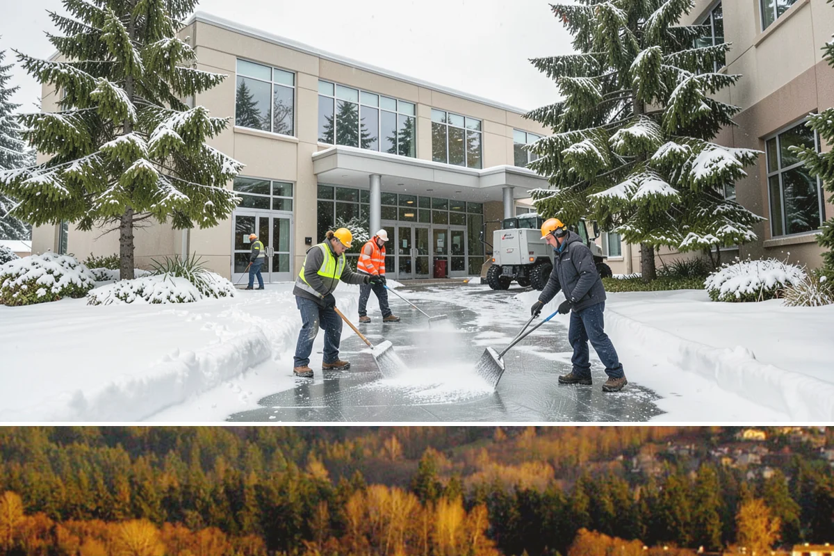 Shopping Center Parking Lot Snow Removal in Kenmore, King County, WA - Shopping center lots in Western Washington face the highest snow disruption from late November through February, covering the...
