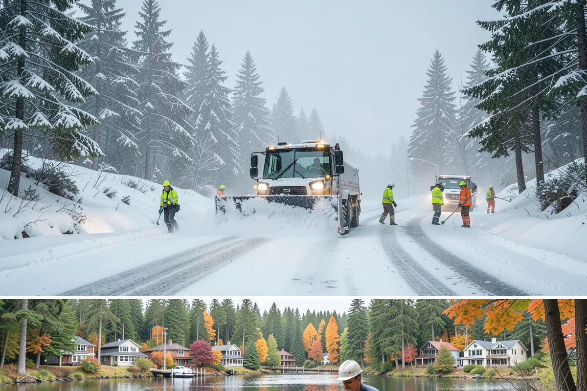 Shopping Center Parking Lot Snow Removal in La Conner, Skagit County, WA - Shopping center lots in Western Washington face the highest snow disruption from late November through February, covering the...