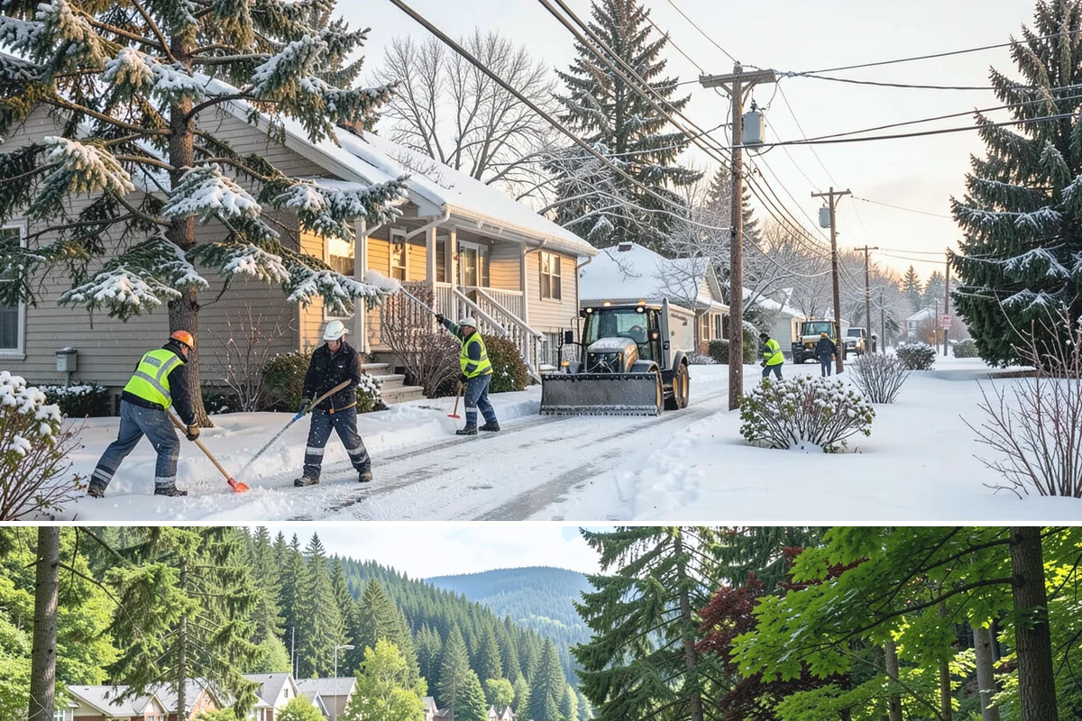 Shopping Center Parking Lot Snow Removal in Lake Forest Park, King County, WA - Shopping center lots in Western Washington face the highest snow disruption from late November through February, covering the...