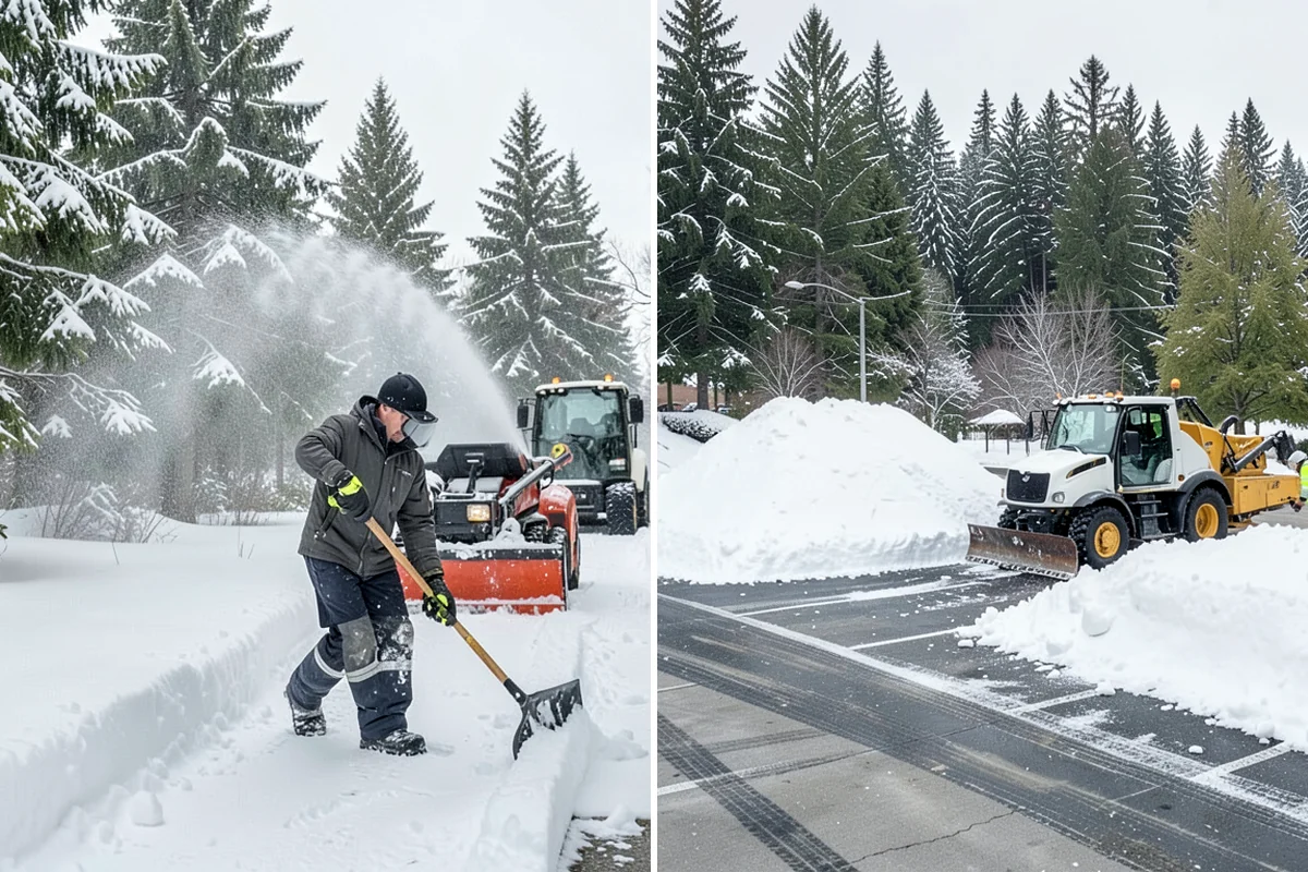 Shopping Center Parking Lot Snow Removal in Lakewood, Pierce County, WA - Map tenant storefronts, drive aisles, and crosswalk connections