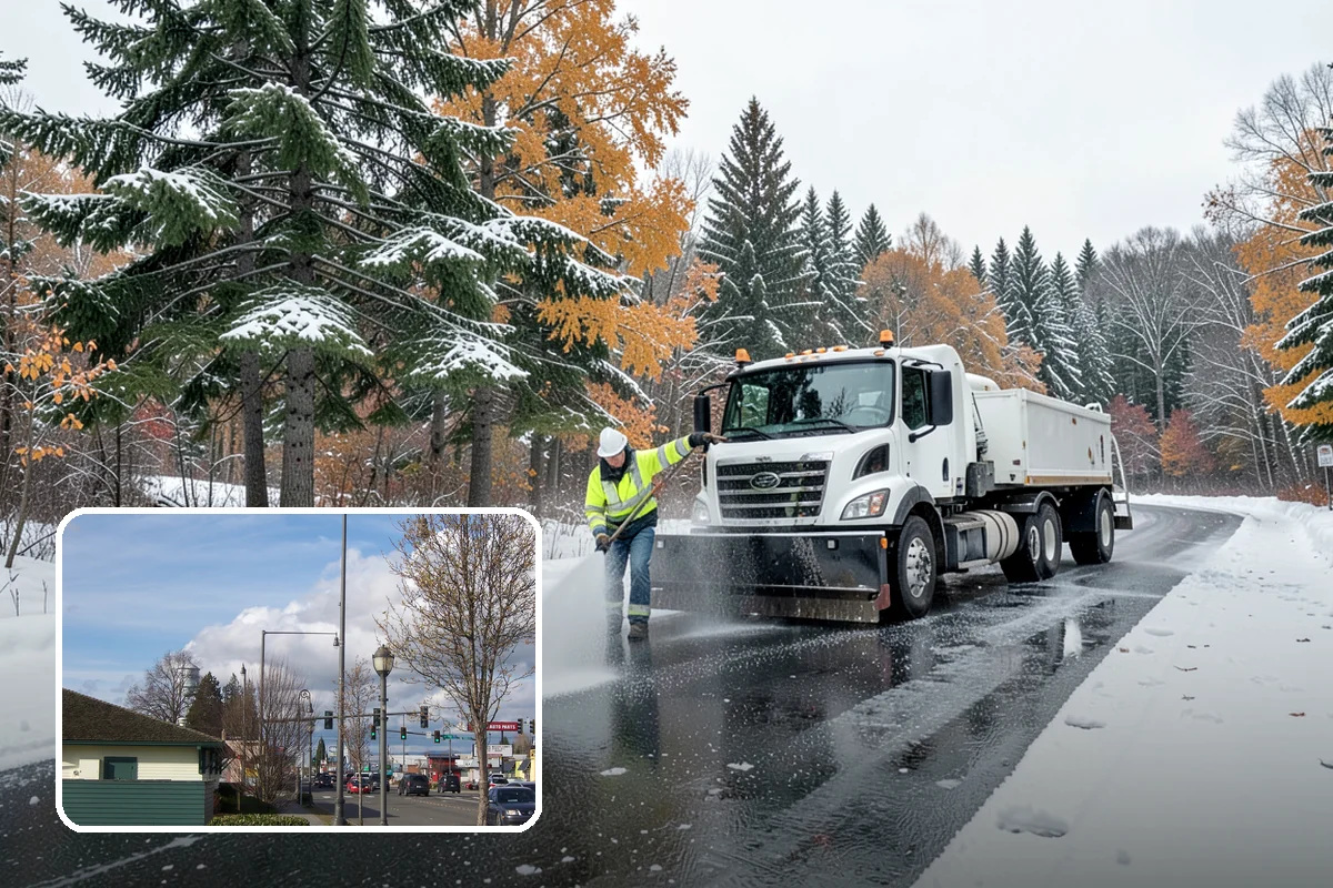 Shopping Center Parking Lot Snow Removal in Marysville, Snohomish County, WA - Every tenant's storefront stays reachable across the shared lot