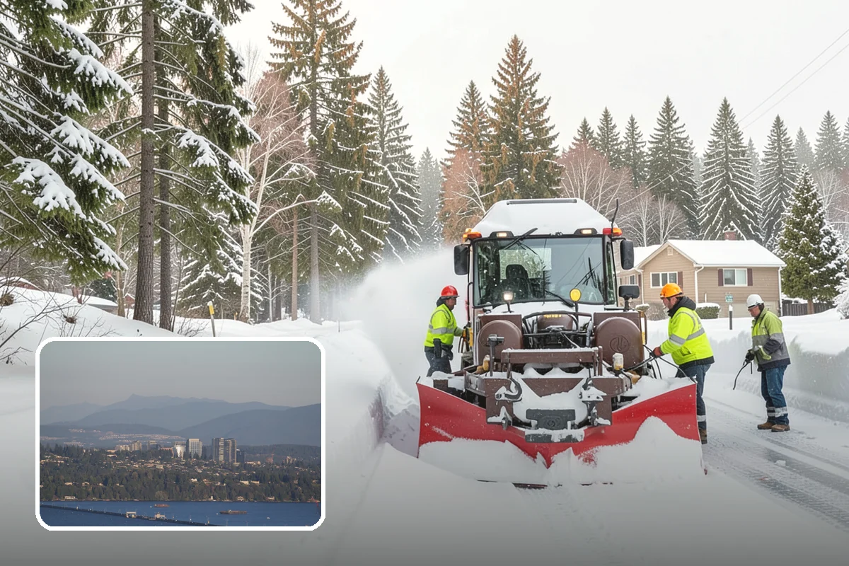 Shopping Center Parking Lot Snow Removal in Medina, King County, WA - Every tenant's storefront stays reachable across the shared lot