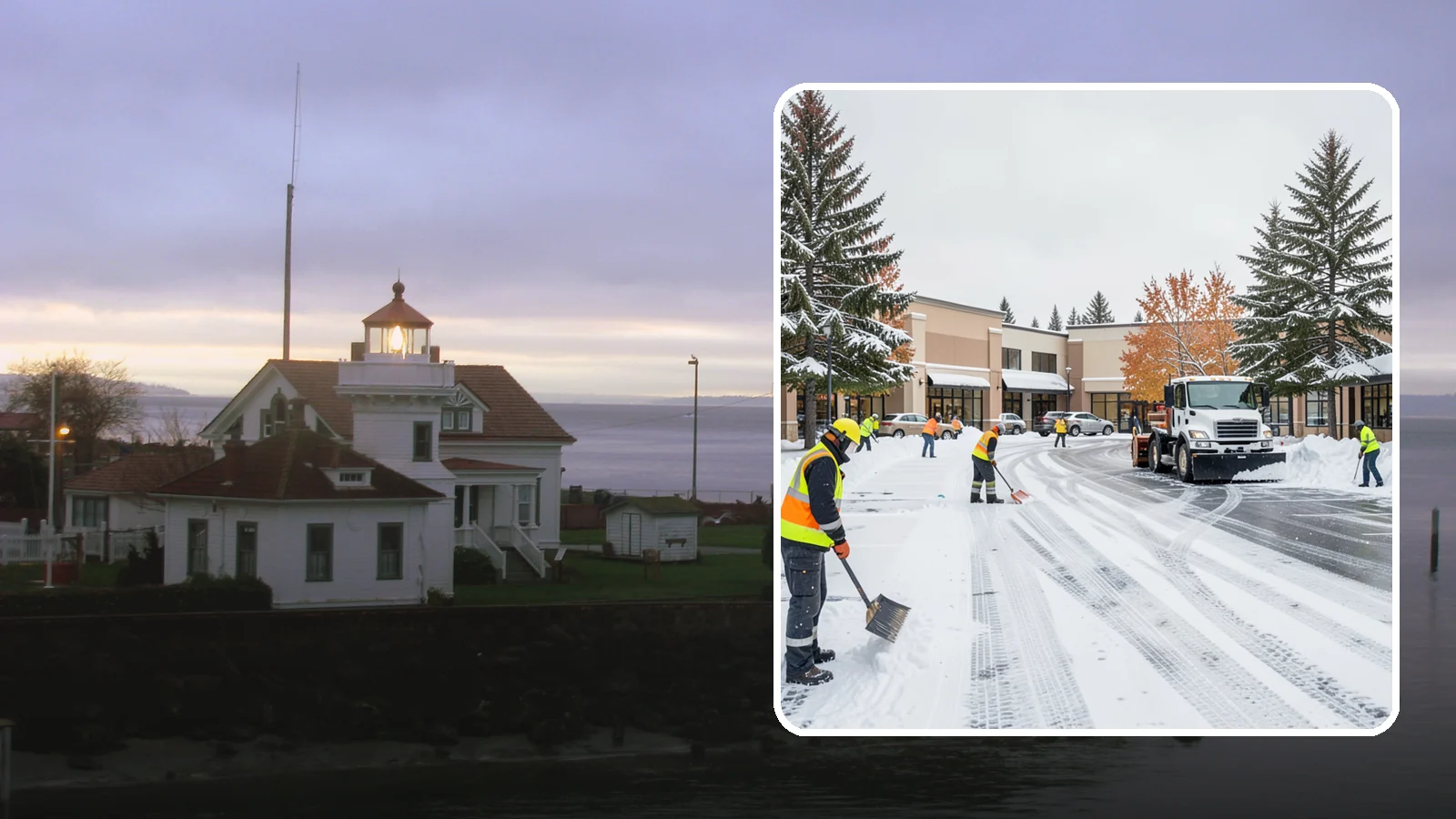 Shopping Center Parking Lot Snow Removal in Mukilteo, Snohomish County, WA - We clear large multi-tenant shopping center lots so Western Washington shoppers reach every storefront through winter.