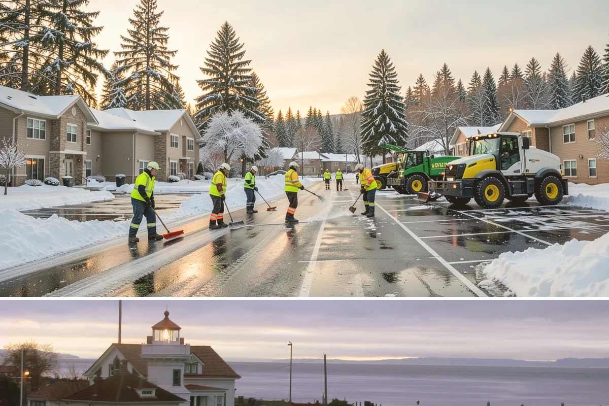 Shopping Center Parking Lot Snow Removal in Mukilteo, Snohomish County, WA - Shopping center lots in Western Washington face the highest snow disruption from late November through February, covering the...
