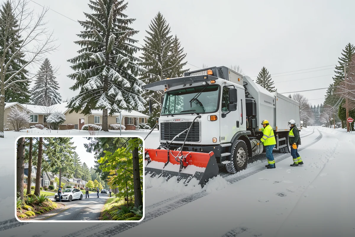 Shopping Center Parking Lot Snow Removal in Normandy Park, King County, WA - Every tenant's storefront stays reachable across the shared lot