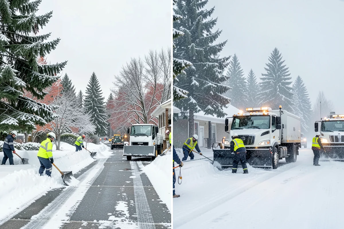 Shopping Center Parking Lot Snow Removal in Normandy Park, King County, WA - Map tenant storefronts, drive aisles, and crosswalk connections