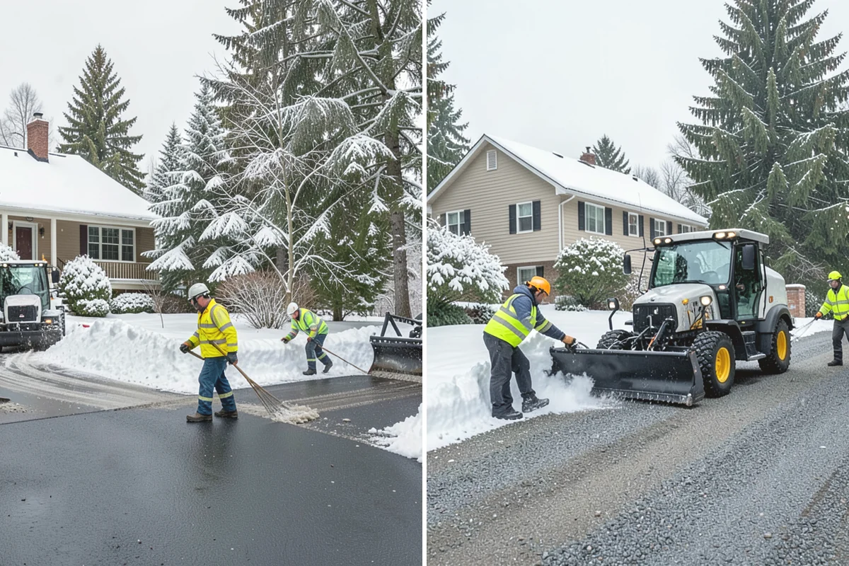 Shopping Center Parking Lot Snow Removal in Oak Harbor, Island County, WA - Map tenant storefronts, drive aisles, and crosswalk connections
