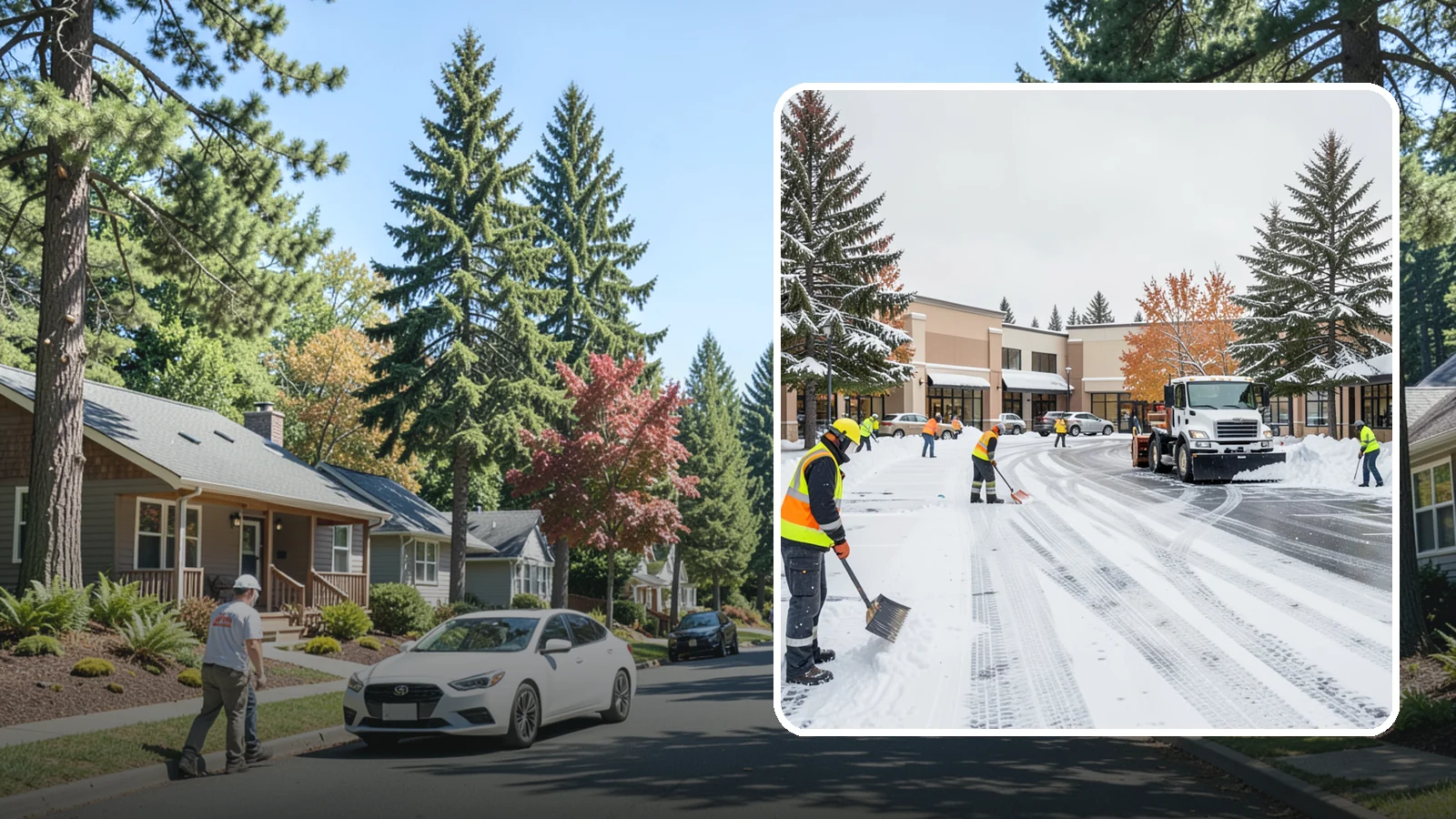 Shopping Center Parking Lot Snow Removal in Orting, Pierce County, WA - We clear large multi-tenant shopping center lots so Western Washington shoppers reach every storefront through winter.