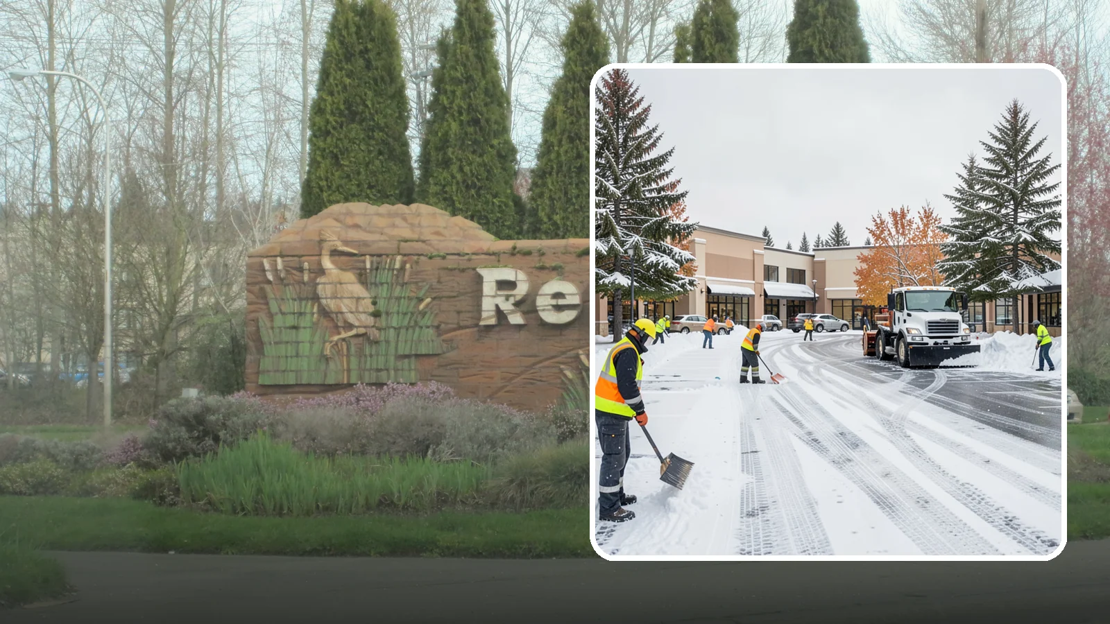 Shopping Center Parking Lot Snow Removal in Renton, King County, WA - We clear large multi-tenant shopping center lots so Western Washington shoppers reach every storefront through winter.