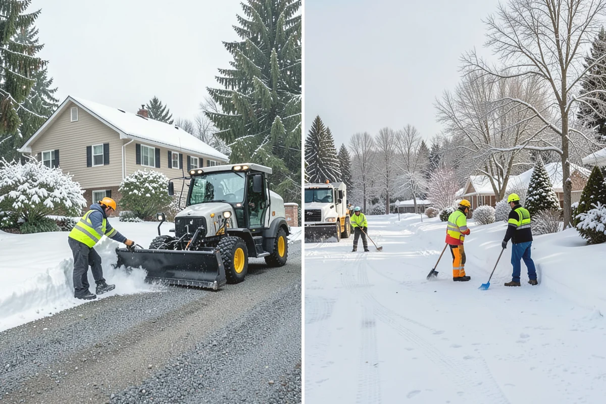Shopping Center Parking Lot Snow Removal in Ruston, Pierce County, WA - Map tenant storefronts, drive aisles, and crosswalk connections