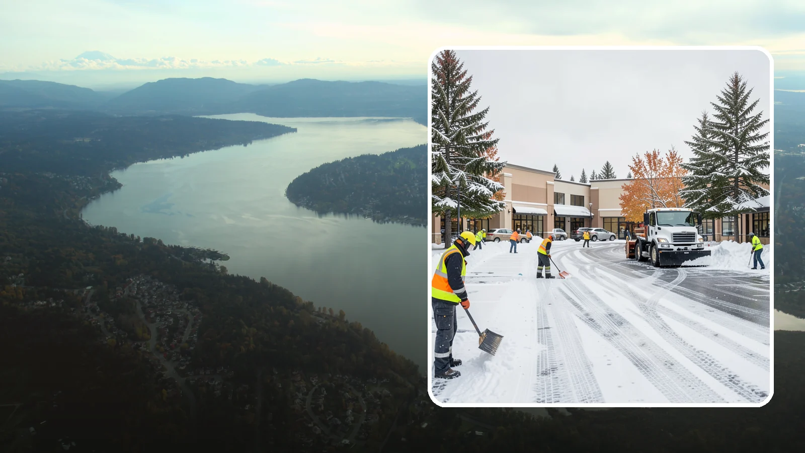 Shopping Center Parking Lot Snow Removal in Sammamish, King County, WA - We clear large multi-tenant shopping center lots so Western Washington shoppers reach every storefront through winter.