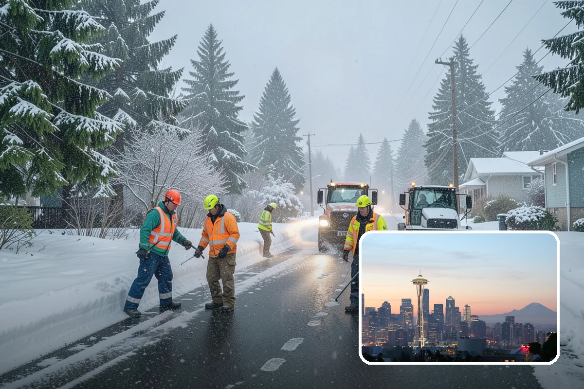 Shopping Center Parking Lot Snow Removal in Seattle, King County, WA - Every tenant's storefront stays reachable across the shared lot