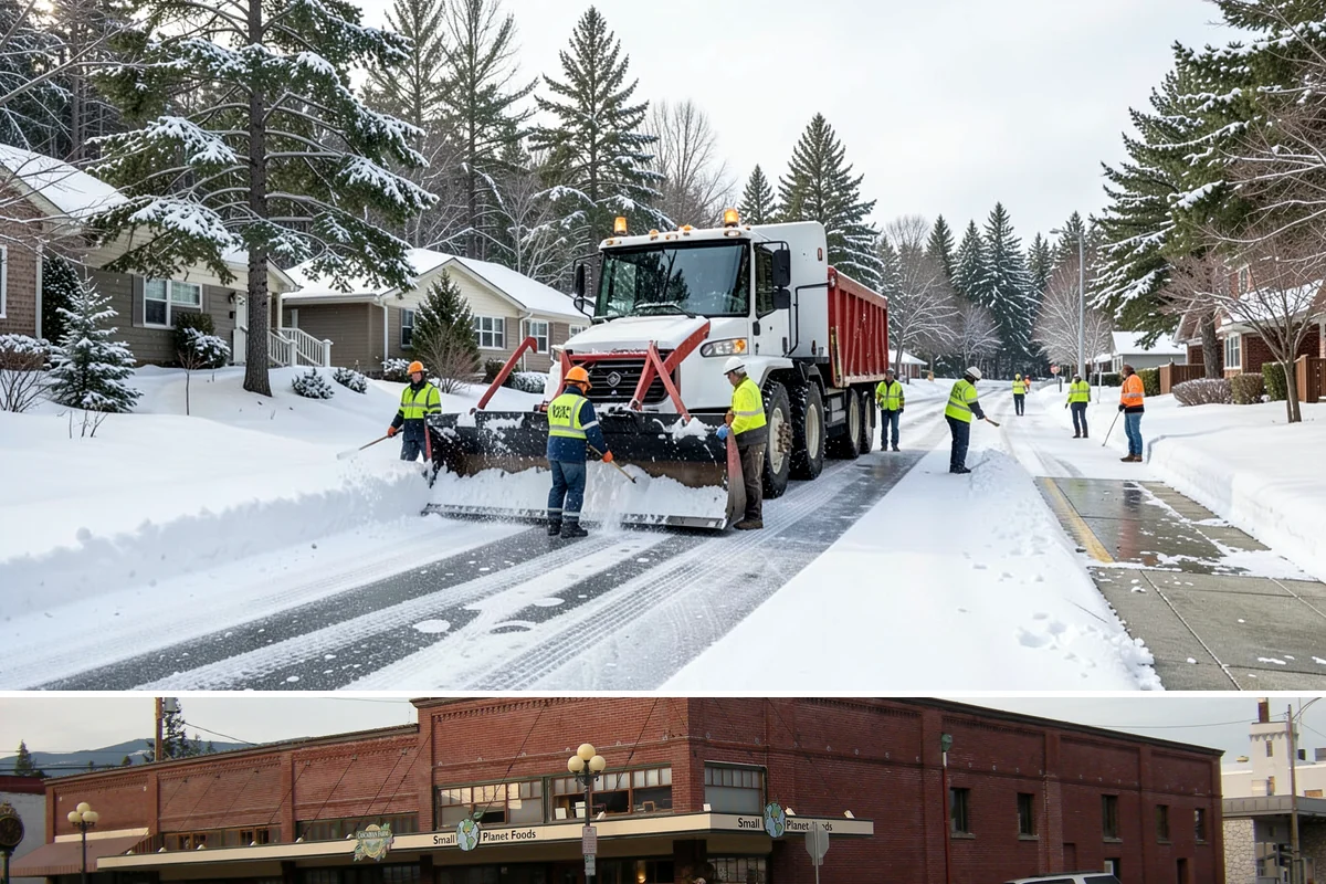 Shopping Center Parking Lot Snow Removal in Sedro-Woolley, Skagit County, WA - Shopping center lots in Western Washington face the highest snow disruption from late November through February, covering the...