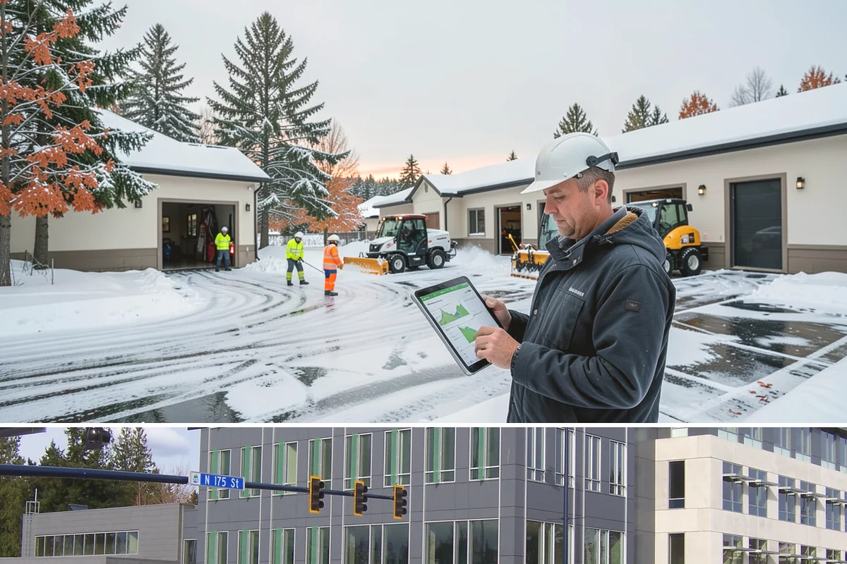 Shopping Center Parking Lot Snow Removal in Shoreline, King County, WA - Shopping center lots in Western Washington face the highest snow disruption from late November through February, covering the...