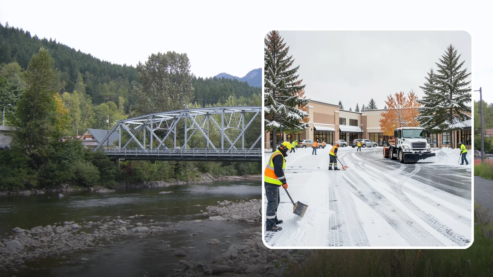 Shopping Center Parking Lot Snow Removal in Skykomish, King County, WA - We clear large multi-tenant shopping center lots so Western Washington shoppers reach every storefront through winter.