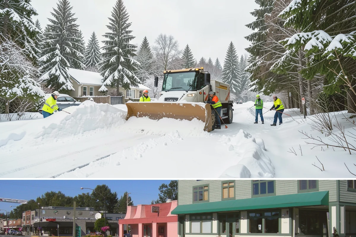 Shopping Center Parking Lot Snow Removal in Snoqualmie, King County, WA - Shopping center lots in Western Washington face the highest snow disruption from late November through February, covering the...
