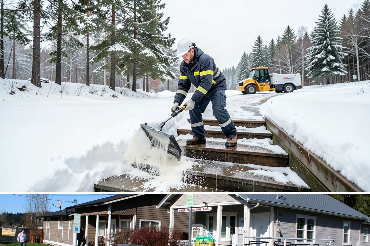 Shopping Center Parking Lot Snow Removal in South Prairie, Pierce County, WA - Shopping center lots in Western Washington face the highest snow disruption from late November through February, covering the...
