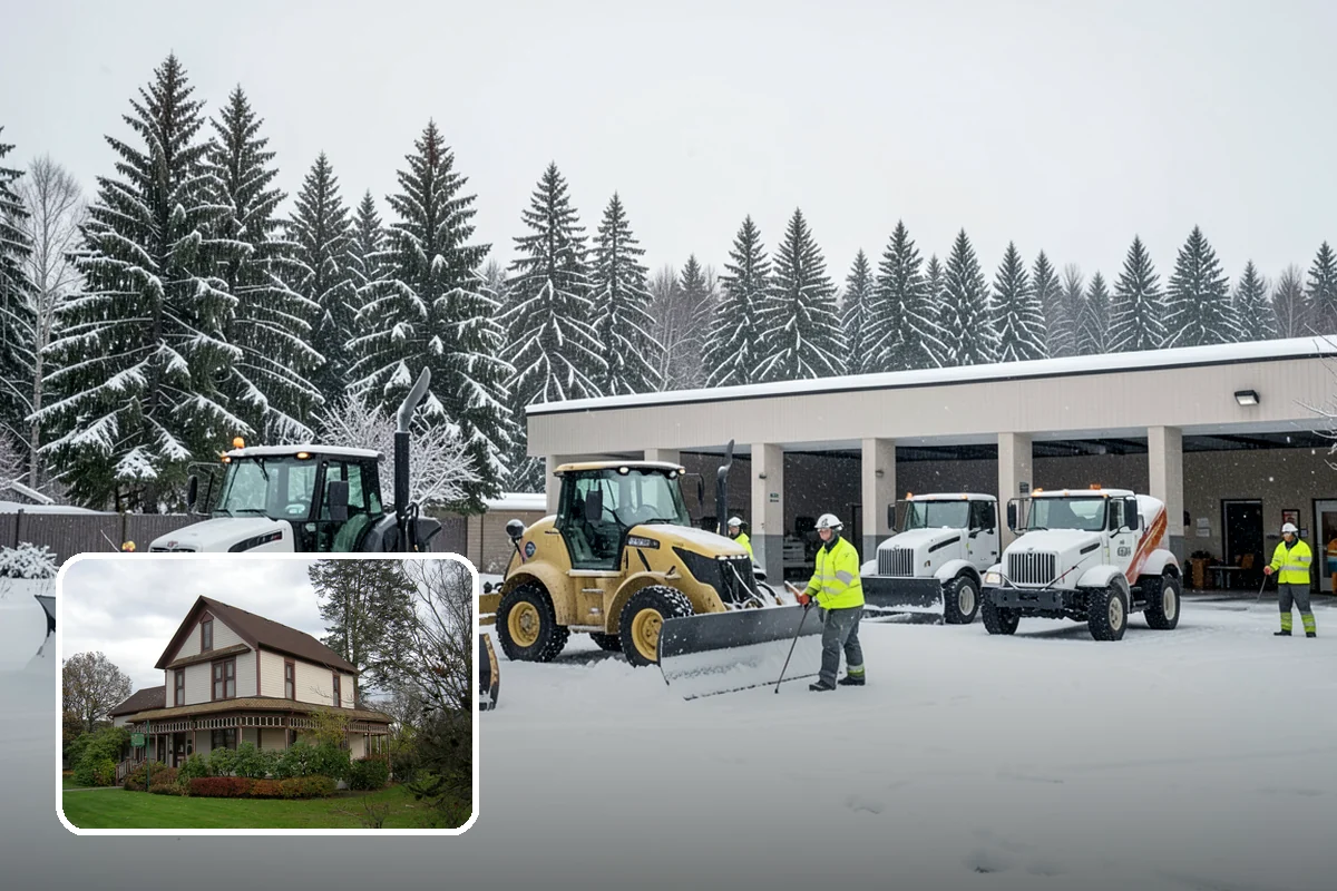 Shopping Center Parking Lot Snow Removal in Sumner, Pierce County, WA - Every tenant's storefront stays reachable across the shared lot
