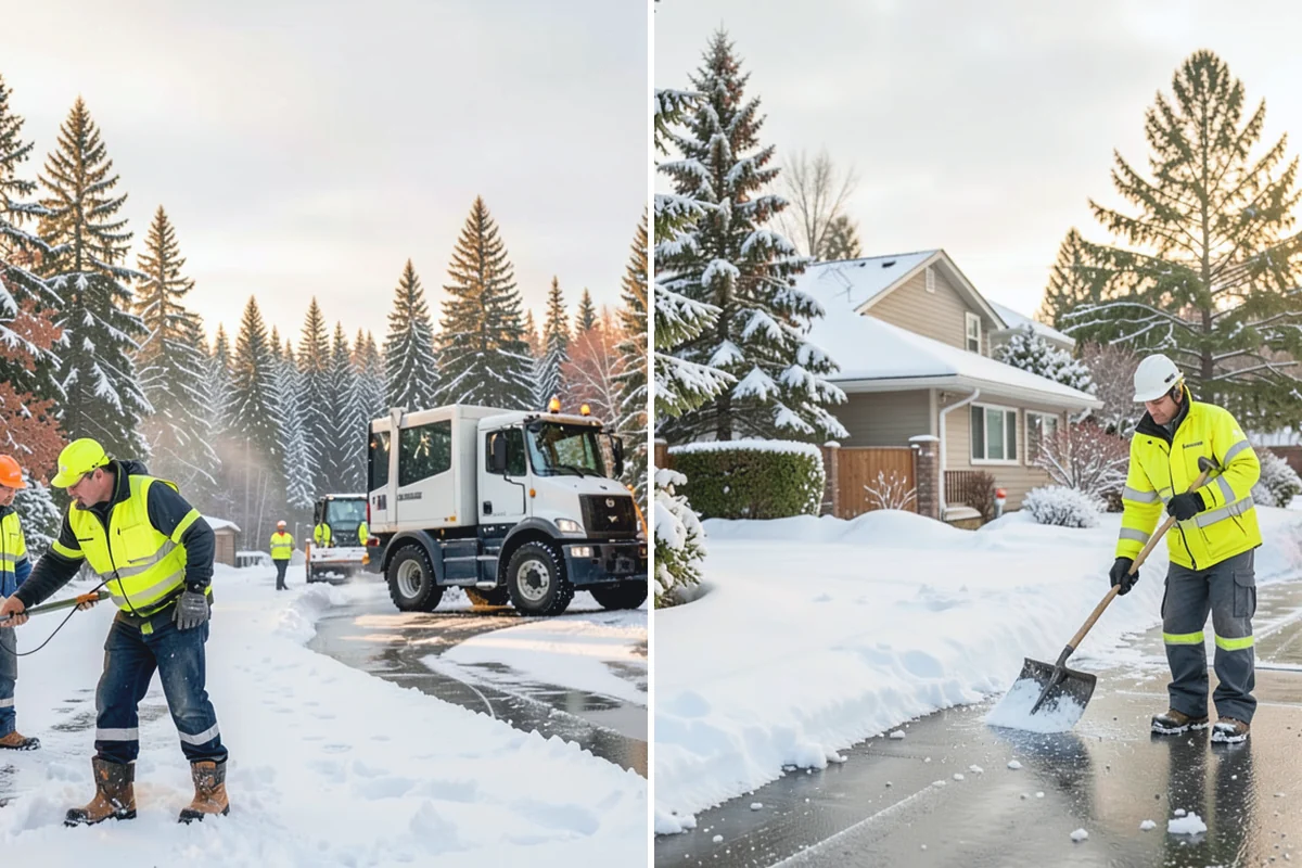 Shopping Center Parking Lot Snow Removal in Sumner, Pierce County, WA - Map tenant storefronts, drive aisles, and crosswalk connections