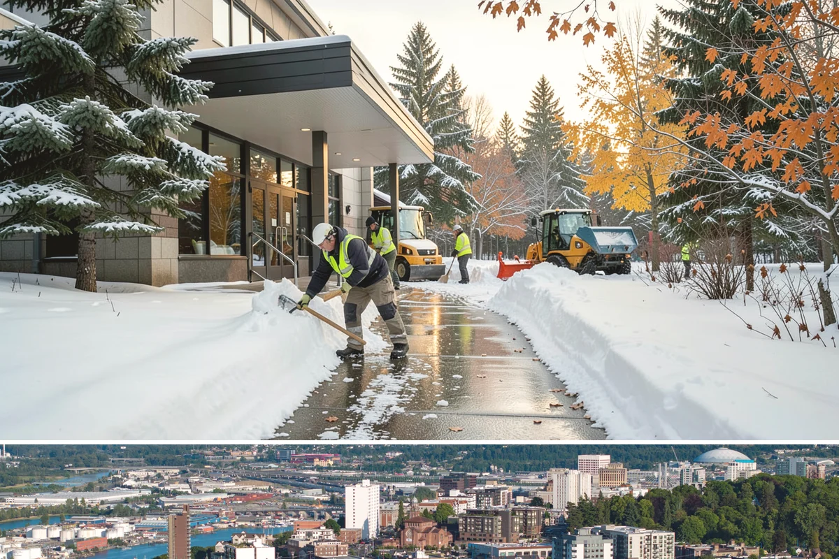 Shopping Center Parking Lot Snow Removal in Tacoma, Pierce County, WA - Shopping center lots in Western Washington face the highest snow disruption from late November through February, covering the...