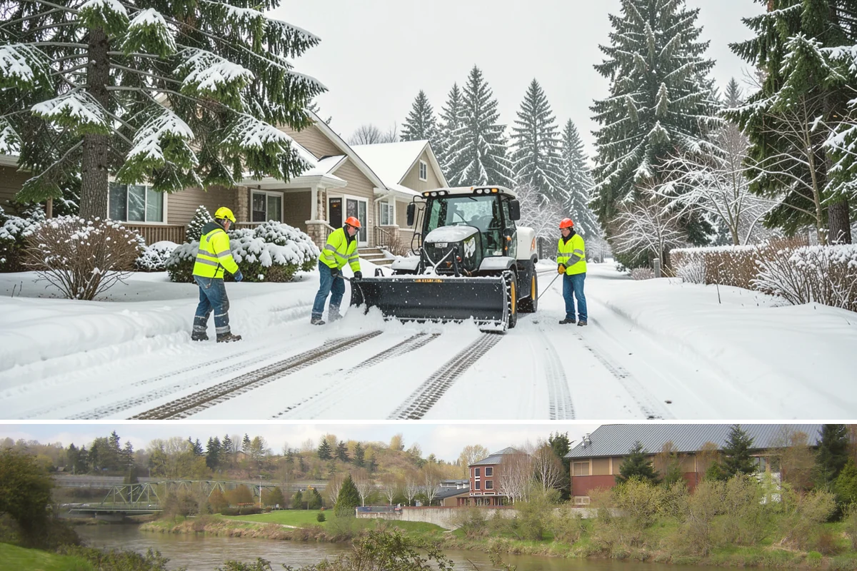 Shopping Center Parking Lot Snow Removal in Tukwila, King County, WA - Shopping center lots in Western Washington face the highest snow disruption from late November through February, covering the...