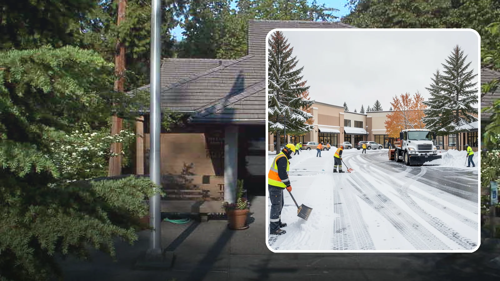 Shopping Center Parking Lot Snow Removal in Yarrow Point, King County, WA - We clear large multi-tenant shopping center lots so Western Washington shoppers reach every storefront through winter.