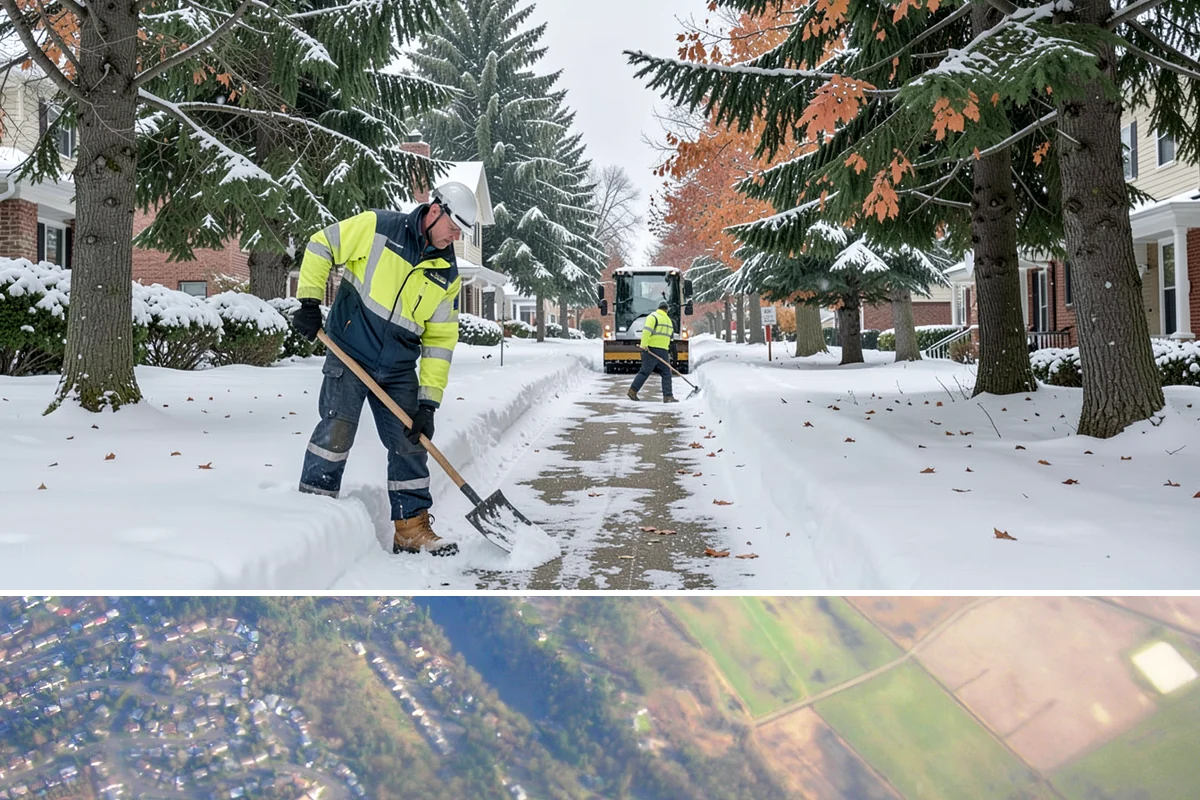 Shopping Center Sidewalk Clearing in Algona, King County, WA - Shopping center demand peaks from late November through February, when holiday foot traffic and daytime thaw-refreeze rebuild...