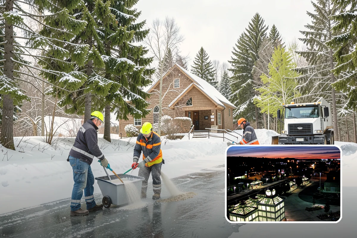 Shopping Center Sidewalk Clearing in Auburn, King County, WA - Full storefront corridor cleared for every tenant equally