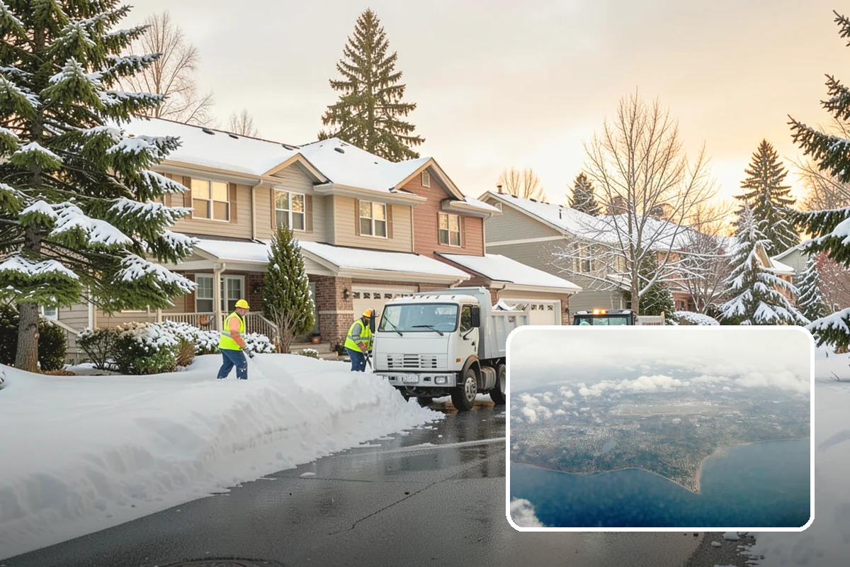 Shopping Center Sidewalk Clearing in Burien, King County, WA - Full storefront corridor cleared for every tenant equally