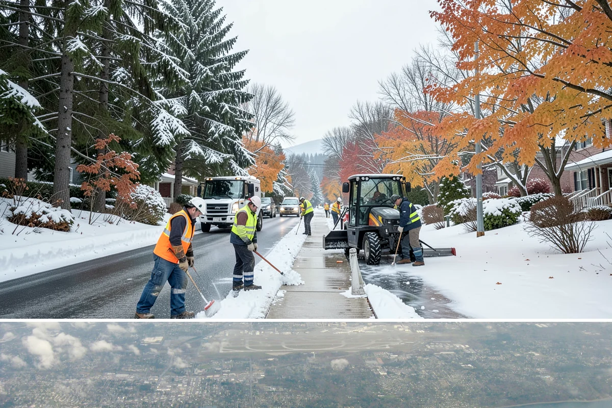 Shopping Center Sidewalk Clearing in Burien, King County, WA - Shopping center demand peaks from late November through February, when holiday foot traffic and daytime thaw-refreeze rebuild...
