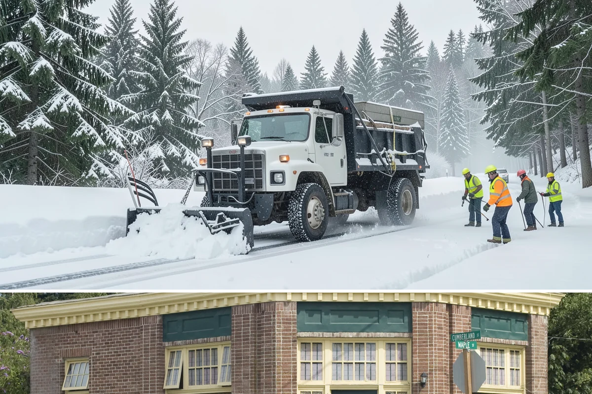 Shopping Center Sidewalk Clearing in Hamilton, Skagit County, WA - Shopping center demand peaks from late November through February, when holiday foot traffic and daytime thaw-refreeze rebuild...