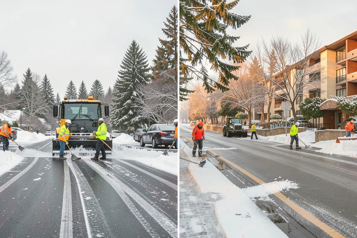 Shopping Center Sidewalk Clearing in Index, Snohomish County, WA - Clear the full storefront corridor to walkable width
