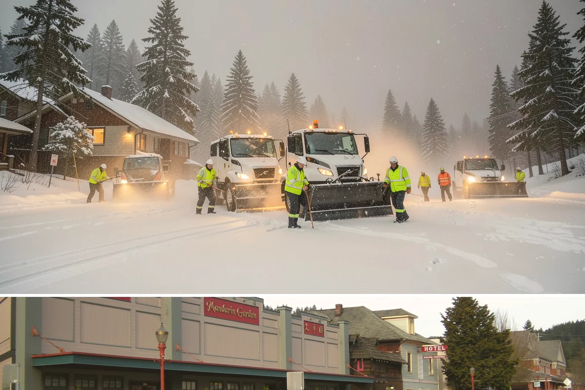 Shopping Center Sidewalk Clearing in Issaquah, King County, WA - Shopping center demand peaks from late November through February, when holiday foot traffic and daytime thaw-refreeze rebuild...