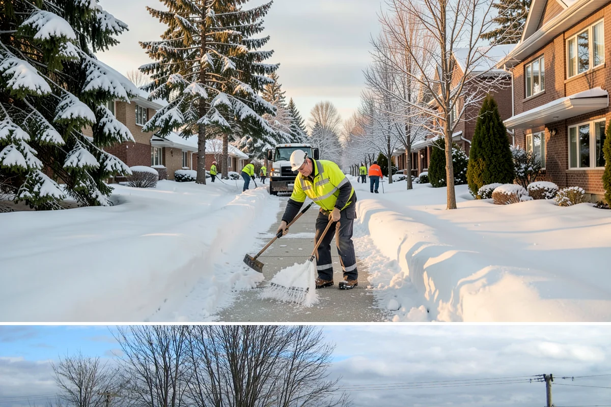 Shopping Center Sidewalk Clearing in Langley, Island County, WA - Shopping center demand peaks from late November through February, when holiday foot traffic and daytime thaw-refreeze rebuild...